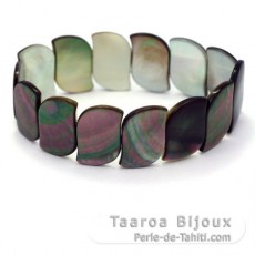 Tahiti madrepérola bracelete - Tamanho = 18 cm