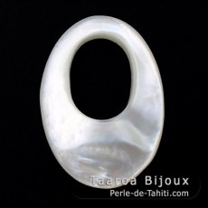 Forma oval em madreprola - 28 x 20 x 4.2 mm