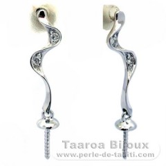 Brincos para prolas de 7 a 11 mm - Prata .925