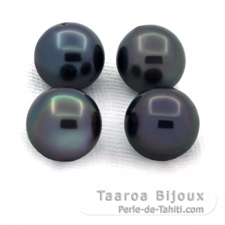 Lote de 4 Prolas do Tahiti Redondas D de 8 a 8.3 mm