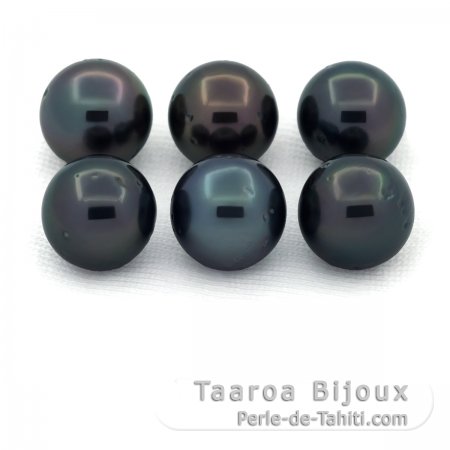 Lote de 6 Prolas do Tahiti Redondas D de 8.5 a 8.8 mm