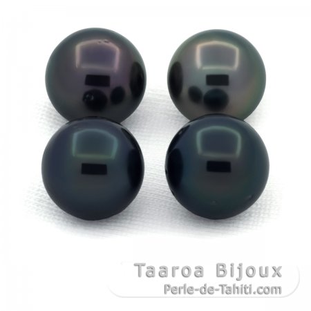 Lote de 4 Prolas do Tahiti Redondas C/D de 10 a 10.3 mm