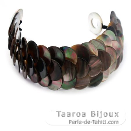 Tahiti madrepérola bracelete - Comprimento = 20 cm