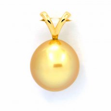Pingente em Ouro 18K e 1 Prola Australiana Semi-Barroca B 10.5 mm