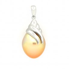 Pingente em Prata e 1 Prola da Austrlia Semi-Barroca B/C 12.1 mm
