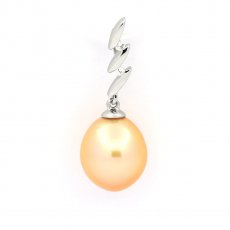 Pingente em Prata e 1 Prola da Austrlia Semi-Barroca B 10.3 mm