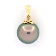 Pingente em Ouro 18K e 1 Prola Tahiti Redonda B 11.7 mm