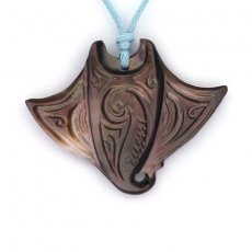 Pingente de Raio Manta em Madreprola do Tahiti