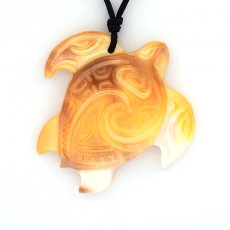 Pingente Tartaruga em madreprola do Tahiti