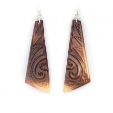 Brincos em Prata e madreprola do Tahiti