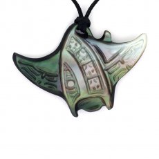 Ciondolo a forma di manta in Madreperla di Tahiti