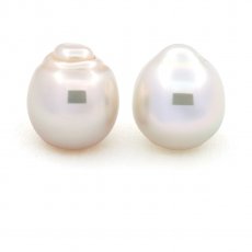 Lot of 2 Australian Pearls Semi-Baroque C 11.4 mm