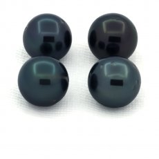 Lote de 4 Prolas do Tahiti Redondas y Semi-Redondas C/D de 8 a 8.2 mm