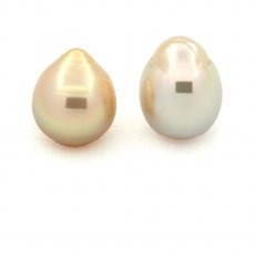 Lot of 2 Australian Pearls Semi-Baroque C from 11.4 to 11.5 mm