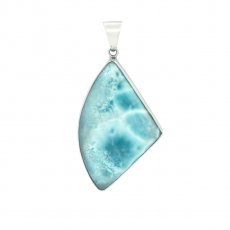 Pingente em Prata e 1 Larimar - 57 x 30 x 7 mm - 21.5 gr