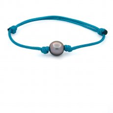 Bracelete em Nylon e 1 Prola do Tahiti Semi-Barroca C 10.1 mm