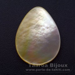 Forma de gota em Madrepérola - 25 x 20 mm
