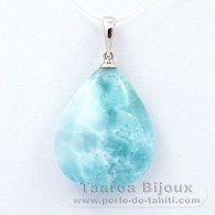 Pingente em Prata e 1 Larimar - 24 x 19 x 8.4 mm - 5.62 gr