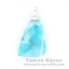 Pingente em Prata e 1 Larimar - 20 x 15 x 7 mm - 3.7 gr