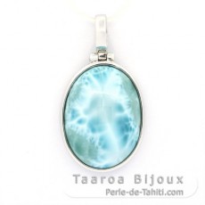 Pingente em Prata e 1 Larimar - 20 x 15 x 7 mm - 3.52 gr