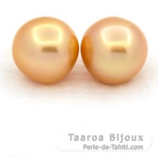 Lote de 2 Prolas Australia Semi-Barrocas B 13 mm