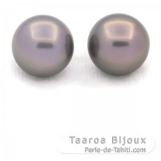 Lote de 2 Prolas do Tahiti Redondas C 11.9 mm