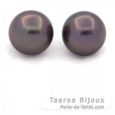 Lote de 2 Prolas do Tahiti Redondas C 11.9 mm