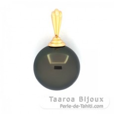 Pingente em Ouro 18K e 1 Prola Tahiti Redonda B 12.5 mm