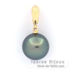 Pingente em Ouro 18K e 1 Prola Tahiti Redonda B 13.5 mm
