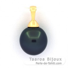 Pingente em Ouro 18K e 1 Prola do Tahiti Semi-Barroca B 11 mm