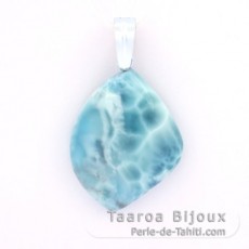 Pingente em Prata e 1 Larimar - 35 x 27 x 9 mm - 13.5 gr