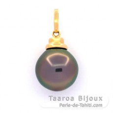 Pingente em Ouro 18K e 1 Prola do Tahiti Semi-Barroca B 11.7 mm