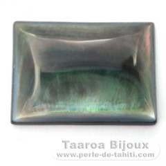 Forma de retngulo em madreprola - 25 x 18 x 4 mm