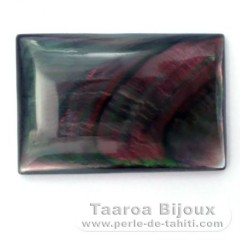 Forma de retngulo em madreprola - 30 x 20 x 4 mm