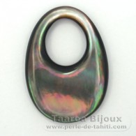 Forma de retngulo em madreprola - 35 x 25 x 4 mm