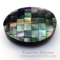 Forma de nugget em madreprola - 37 x 30 x 13 mm