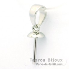 Pingente e Broche em Prata com 7 keishis do Tahiti
