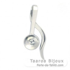 Pingente em Prata para 1 Prola de 8 a 9.5 mm